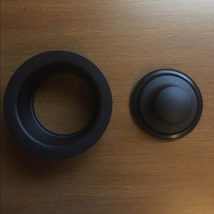 Matte Black Metal Garbage Disposal Sink Flange Stopper